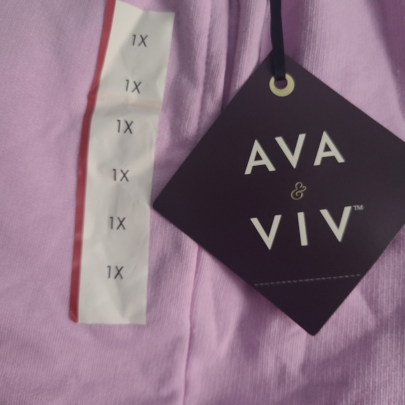 AVA & VIV  Lavender/Pink Lounger Shorts Plus Size  NWT - Picture 5 of 16